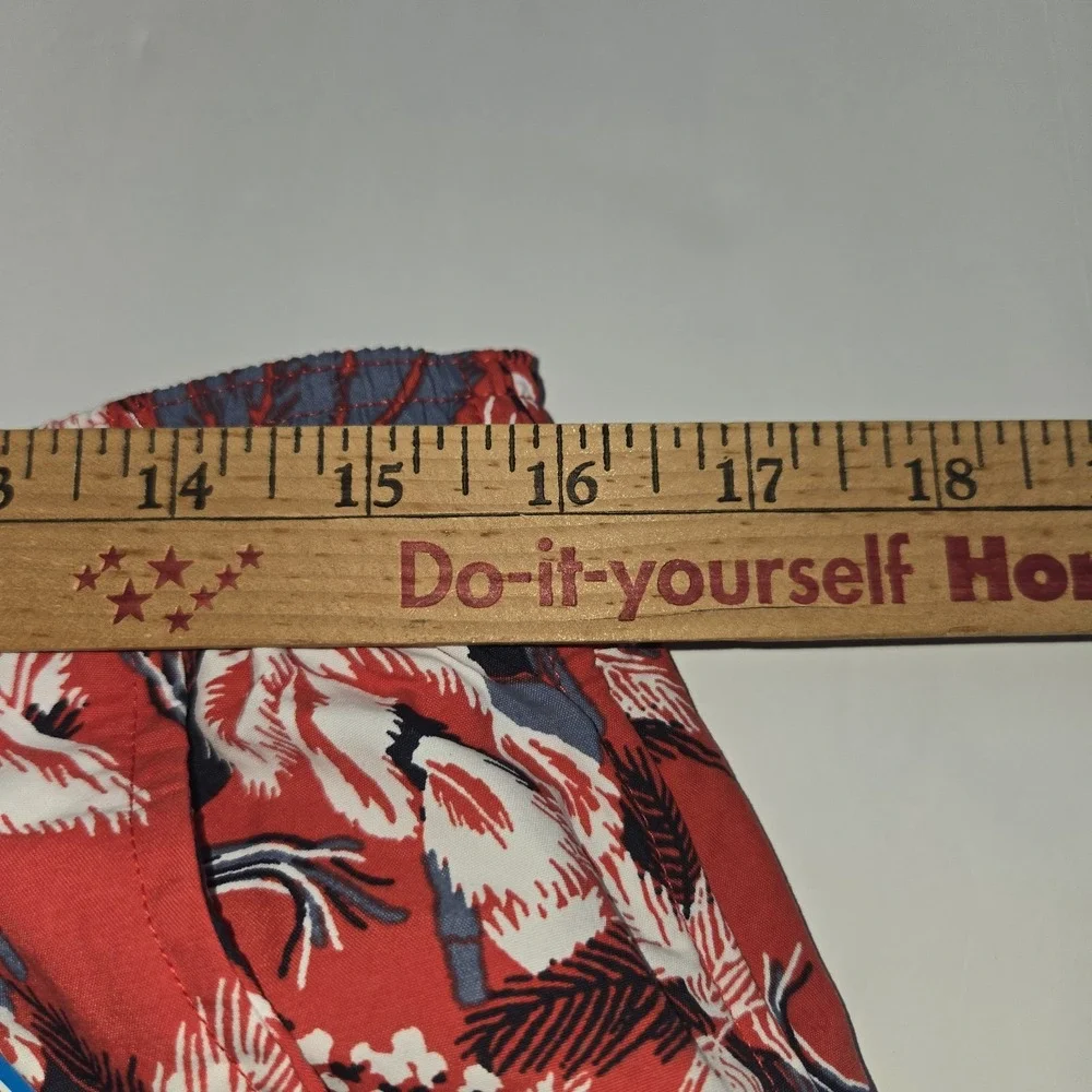 Columbia PFG Mens Medium Red Tropical Palm Marlin Swim Trunks Shorts UPF 50 New